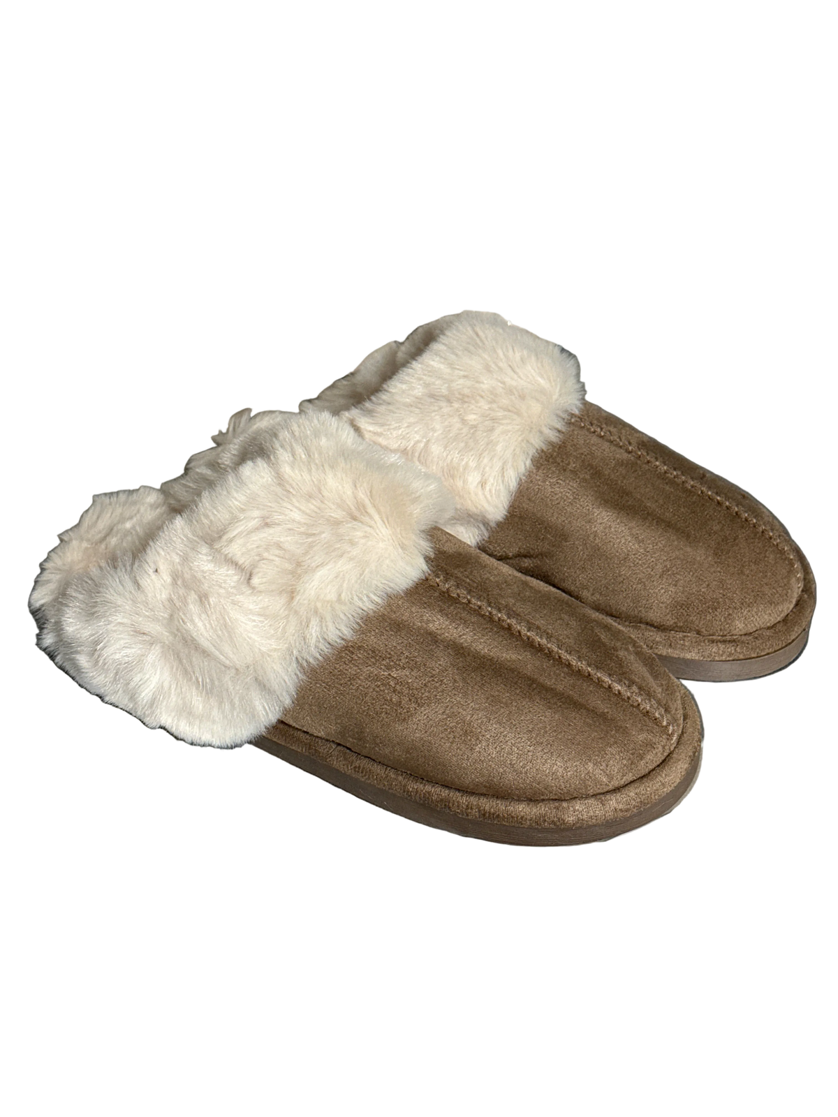 Sloffen fluffy Taupe