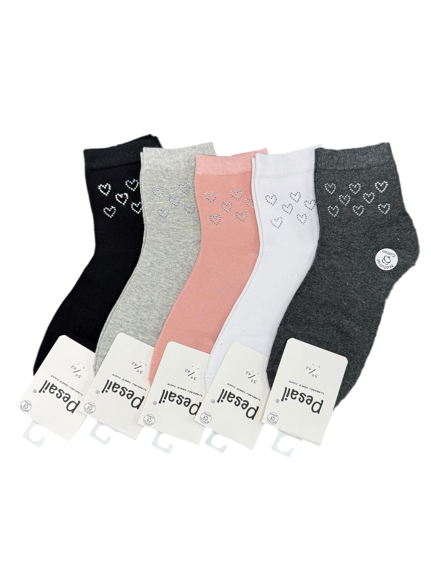 Hearts socks 5-pack