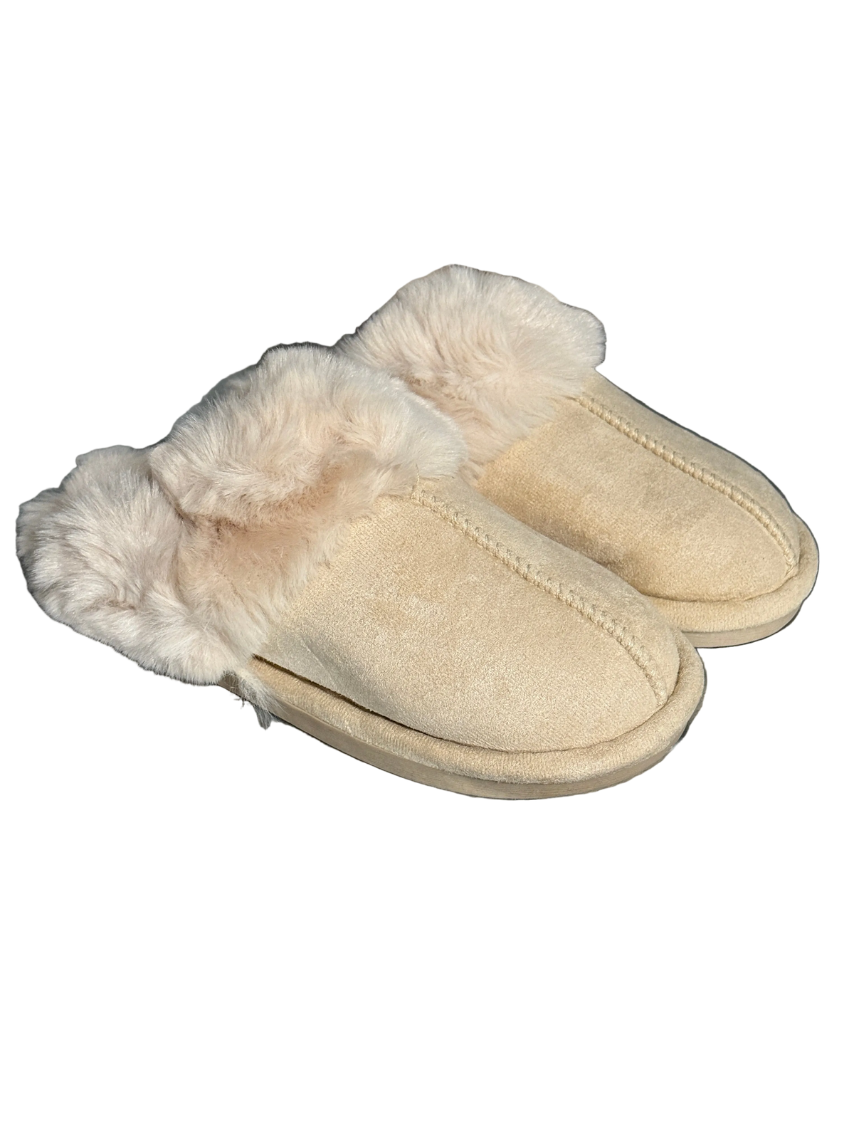 Sloffen fluffy Beige